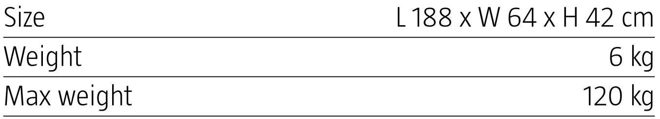 KAYOBA 019793 Tent Bed - TECHNICAL DATA