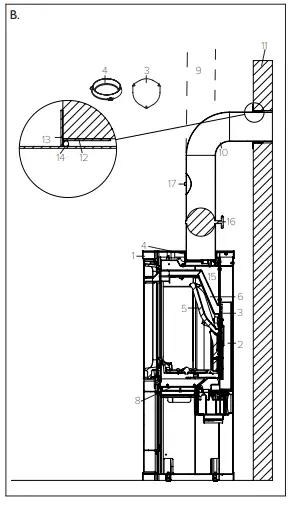 Hwam 4110 Side Glass Woodburning Stove-FIG3