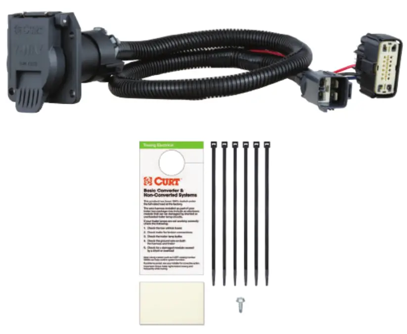 CURT 56326 Vehicle Side Custom RV Blade 7 Pin Trailer Wiring Harness-