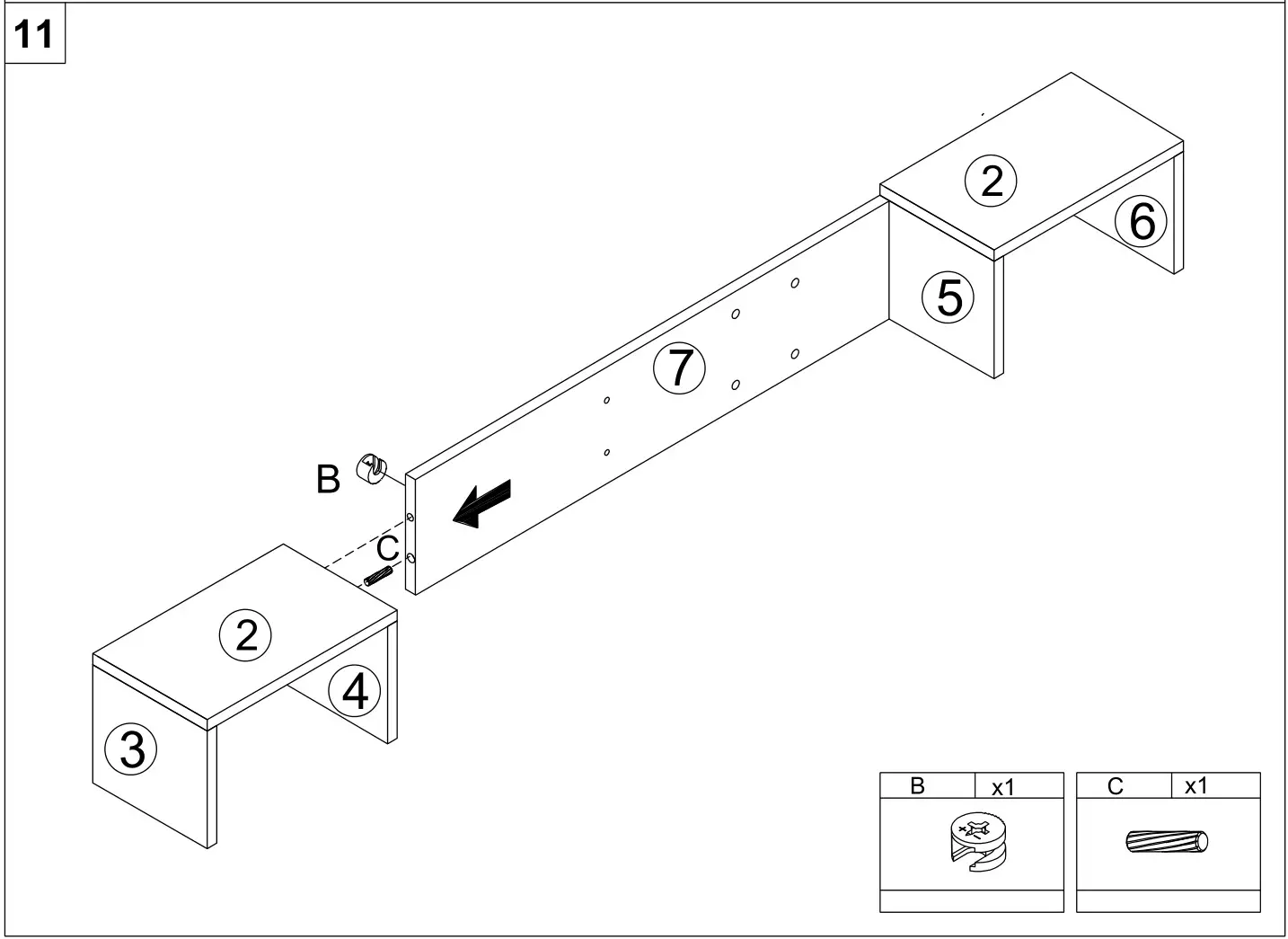 HOMEDEPOT G52000776 4-Drawer Brown and Black Makeup Vanity Set with Lighted Mirror - Figure 11