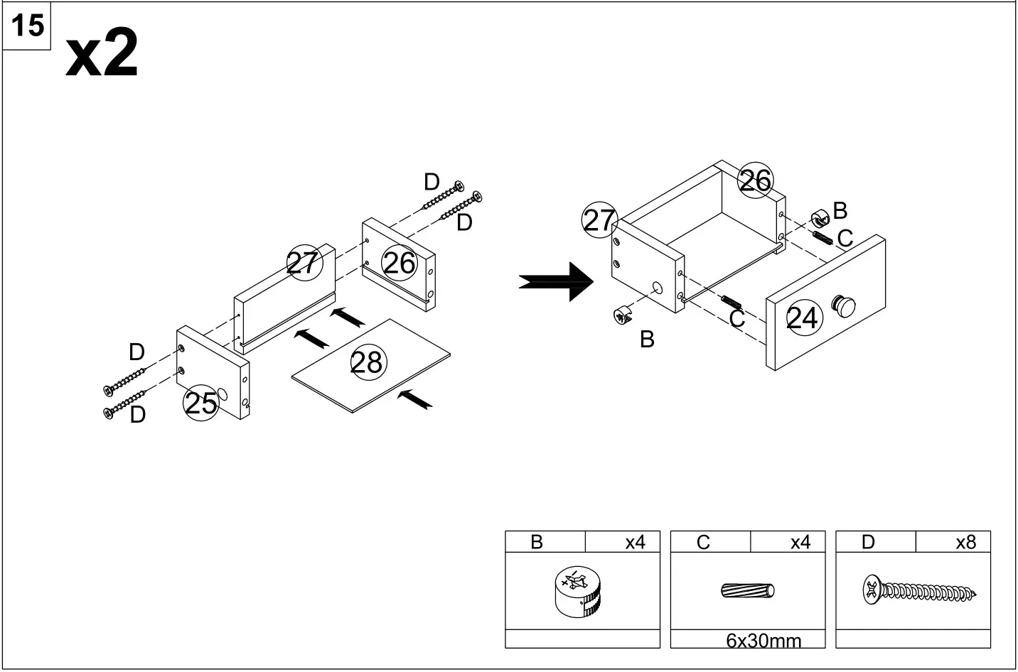 HOMEDEPOT G52000776 4-Drawer Brown and Black Makeup Vanity Set with Lighted Mirror - Figure 15