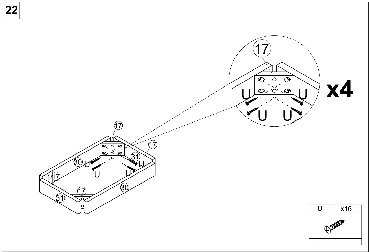 HOMEDEPOT G52000776 4-Drawer Brown and Black Makeup Vanity Set with Lighted Mirror - Figure 22