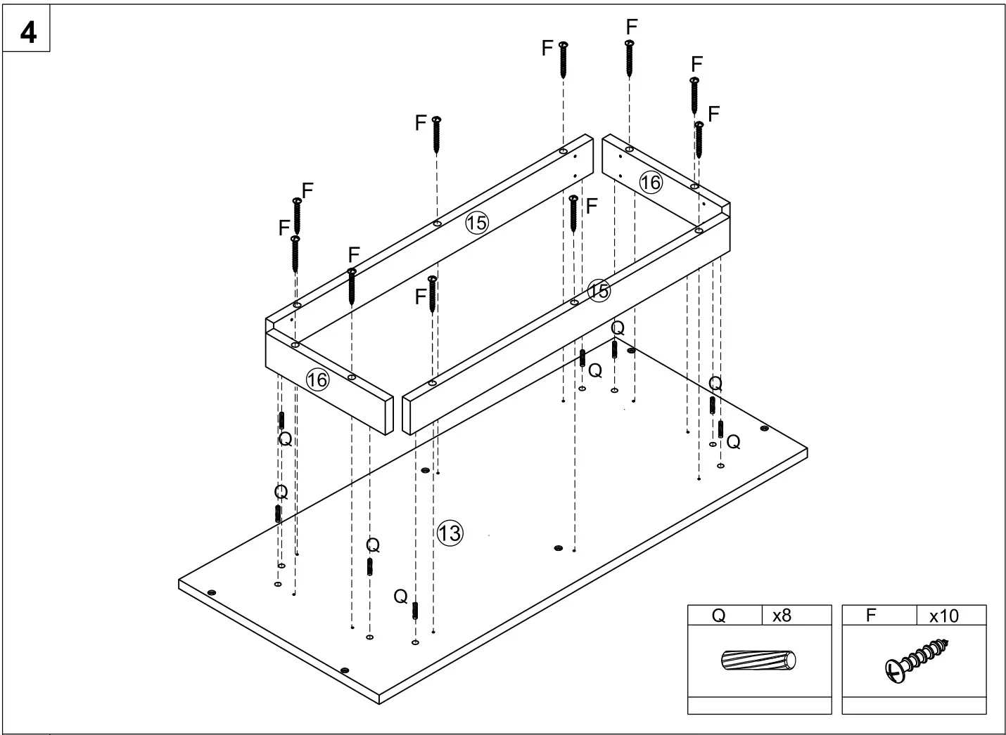HOMEDEPOT G52000776 4-Drawer Brown and Black Makeup Vanity Set with Lighted Mirror - Figure 4