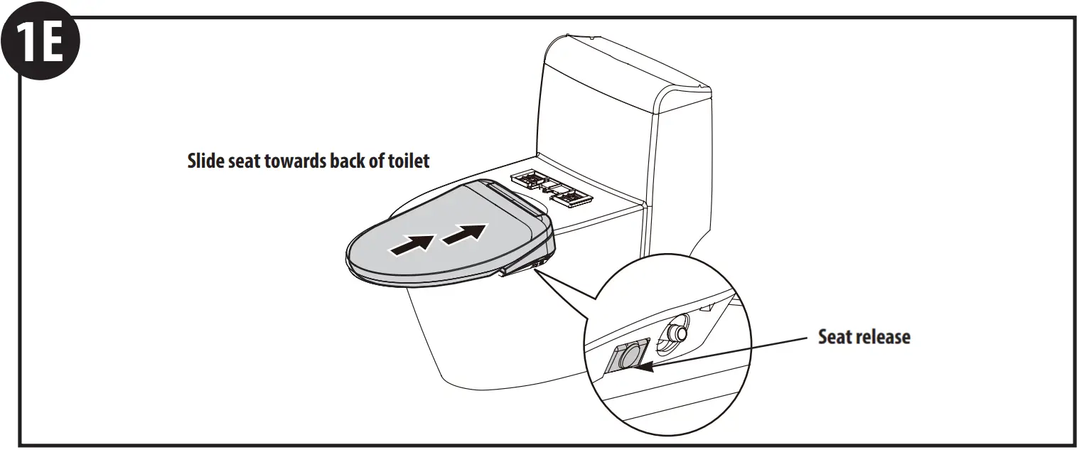 MOEN EB1500 E Standard Electronic Bidet Toilet Seat - FIG 44