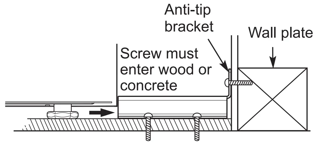 Installing the Anti-tip Device