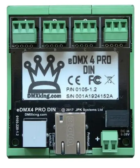 DMXking eDMX4 PRO DIN Interface