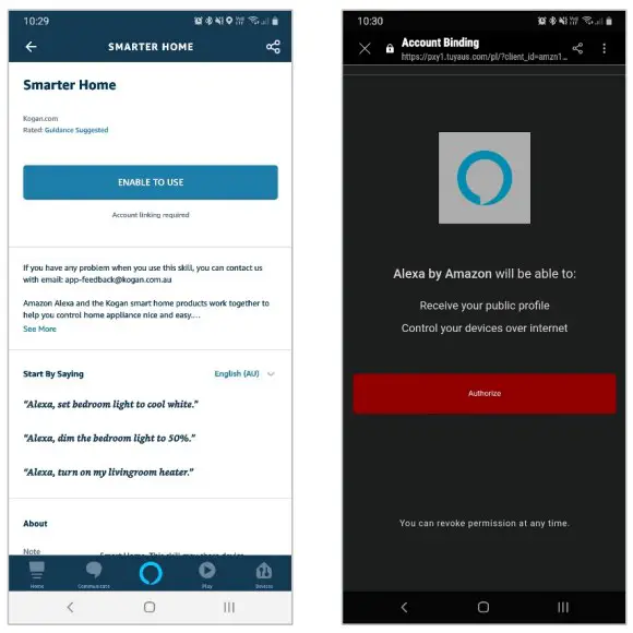 Alexa app