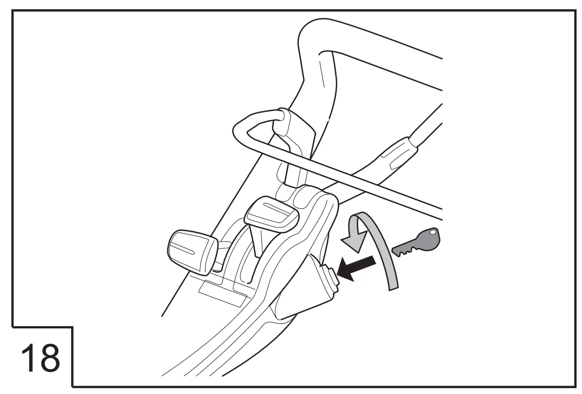 Petrol Lawn Mower Highline Operating illustration