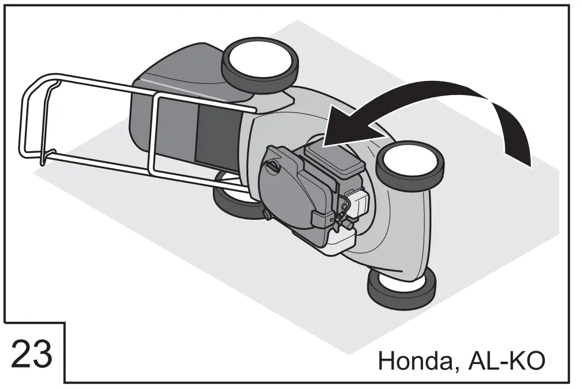 Petrol Lawn Mower Highline Operating illustration