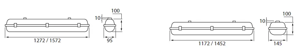 AIRAM 71W-840 Futura Sealed Industrial Luminaire 1