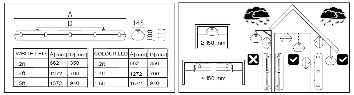 AIRAM 71W-840 Futura Sealed Industrial Luminaire 2