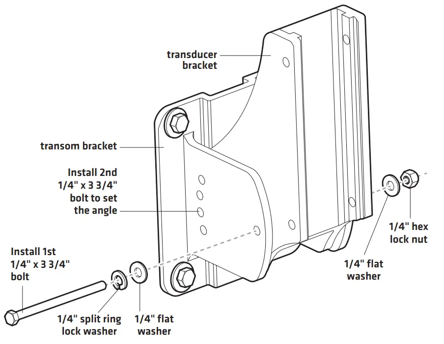 HUMMINBIRD 333625 Portable Mounting Bracket Transom Mount - Fig 7
