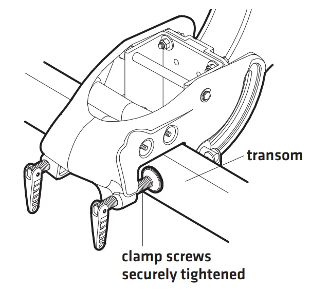 HUMMINBIRD 333625 Portable Mounting Bracket Transom Mount - Fig 9