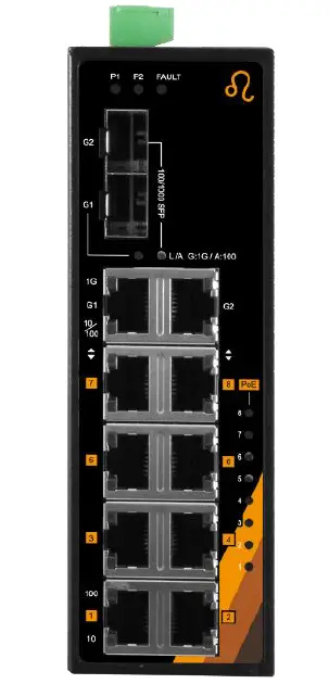 Leonton-PT2-1002-2C-24, PT2-1002-2C-24-T-10-Port-Industrial-PoE+ Ethernet-Switch-FIG- (2)