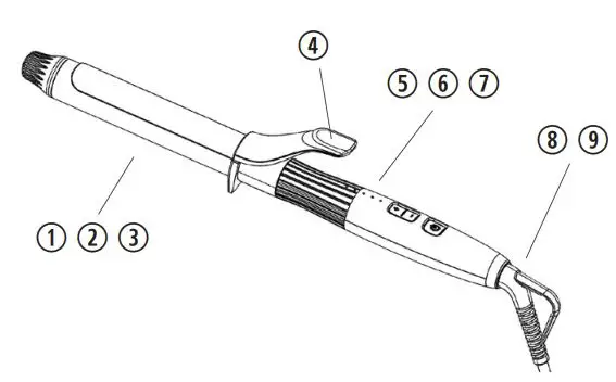 OG 210-TACU100 1 Inch Pro Titanium Curling Iron User Manual - List of features