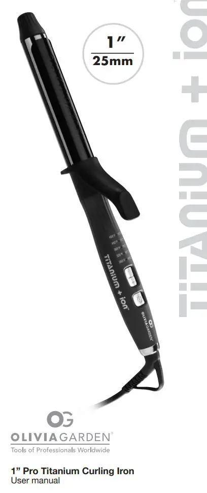 OG 210-TACU100 1 Inch Pro Titanium Curling Iron User Manual
