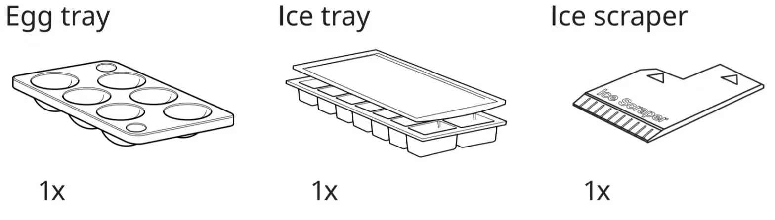 IKEA TINAD Fridge-Freezer Instruction - Accessories