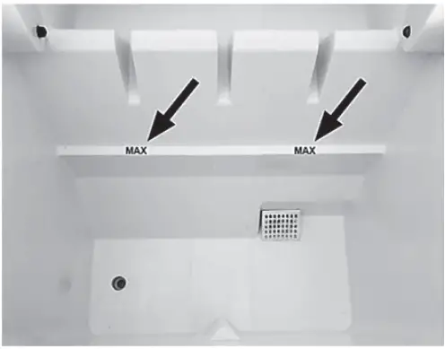 Topping up with drinking water 