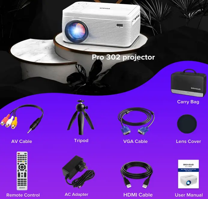 BIGASUO-Pro302-HD-Video-Projector-fig-1