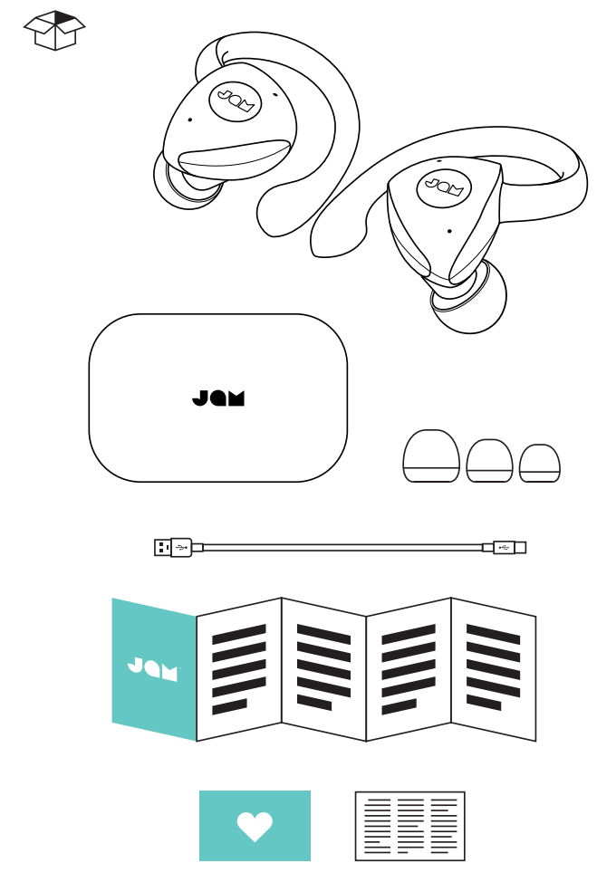 JAM HX-EP525 True Wireless Athlete Earbuds - figure 1