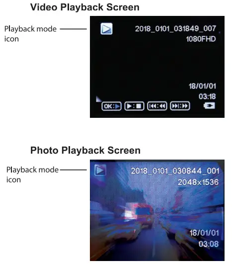 Gator GHDVR370 Dash Cam -- Photo playback