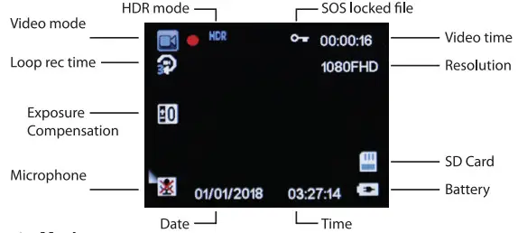 Gator GHDVR370 Dash Cam - Video Mode