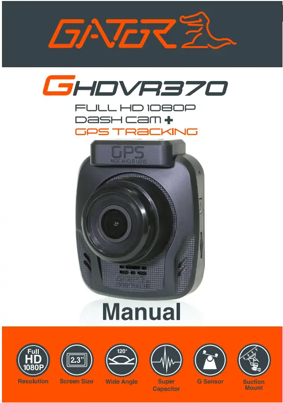Gator GHDVR370 Dash Cam