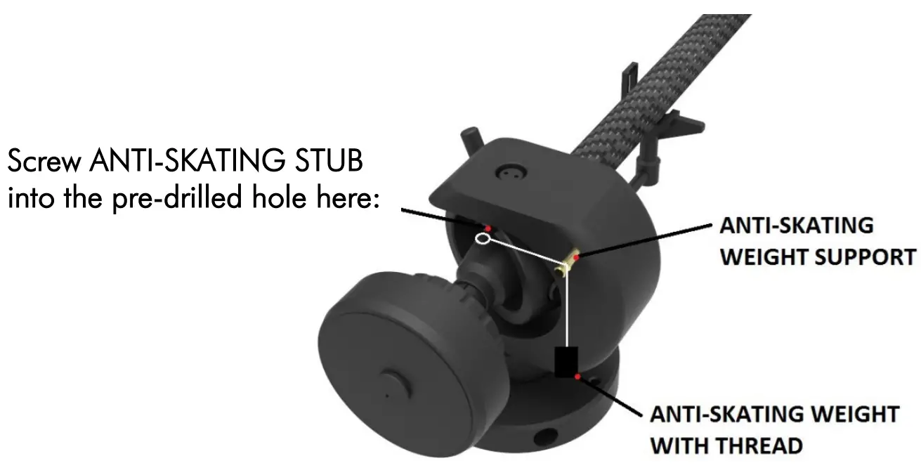Pro Ject Audio System X2B Turntable - drilled hole here