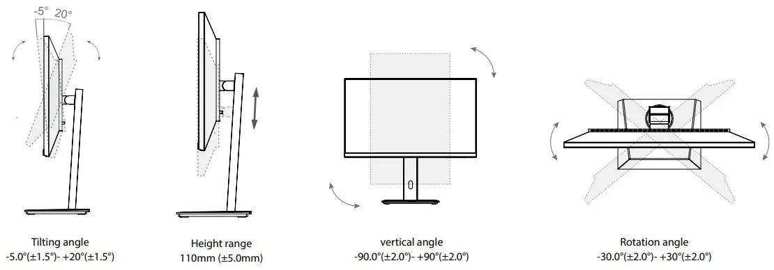 AG Neovo MH2402 24 Inch Full HD LCD Monitor with Ergonomic Stand - Adjusting the Tilt