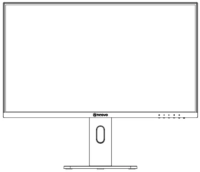AG Neovo MH2402 24 Inch Full HD LCD Monitor with Ergonomic Stand - Front View