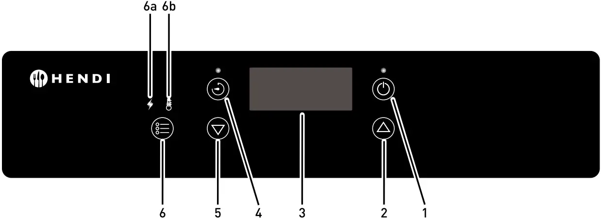 HENDI 5000 D Induction Cooker - control panel