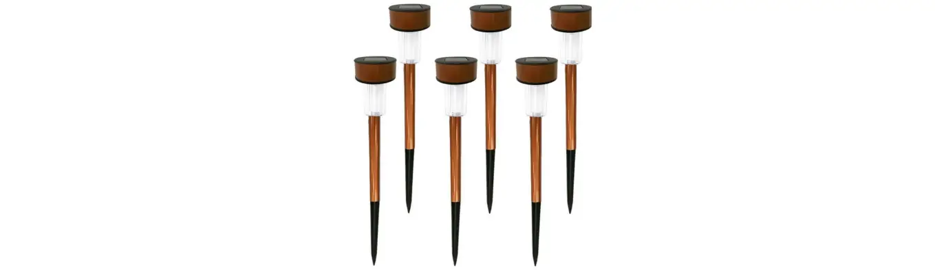 Wetelux 96 45 31 Set Of 6 Solar Lamps In Copper Look Instruction Manual