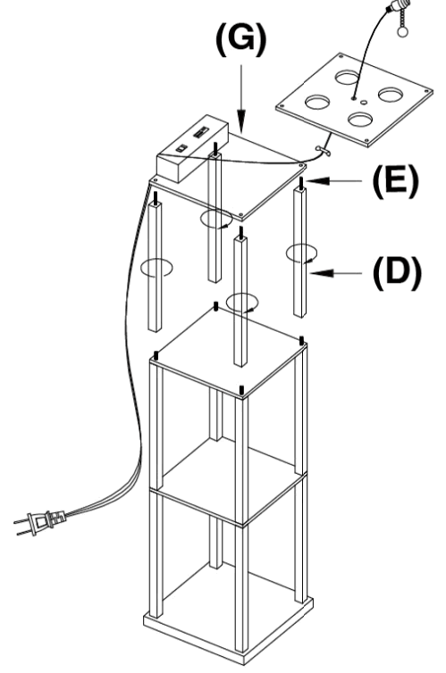 ATAMIN ATA004 72 Inch Shelf Floor Lamps - step 2