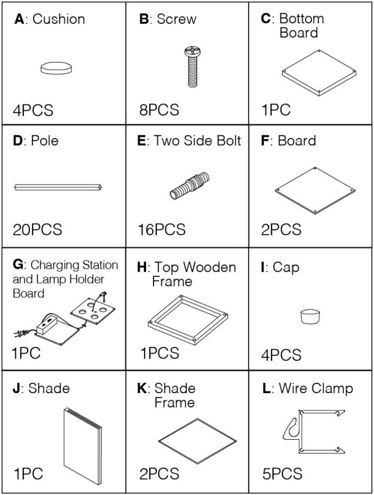 ATAMIN ATA004 72 Inch Shelf Floor Lamps