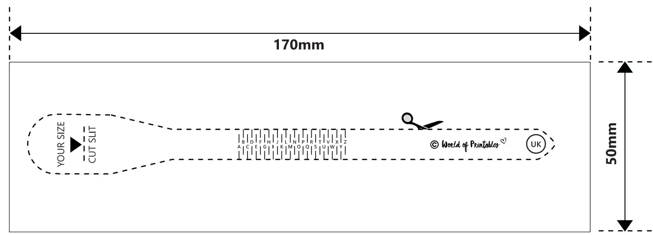 World of Printables Printable Ring Size Chart - fig 1