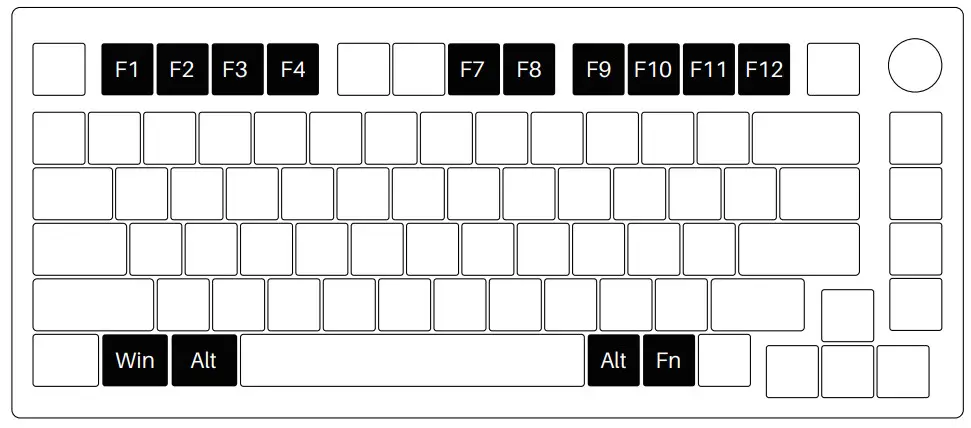 MONSGEEK M1 Aluminium Gasket Keyboard Kit - M1 System Commands(Mac)