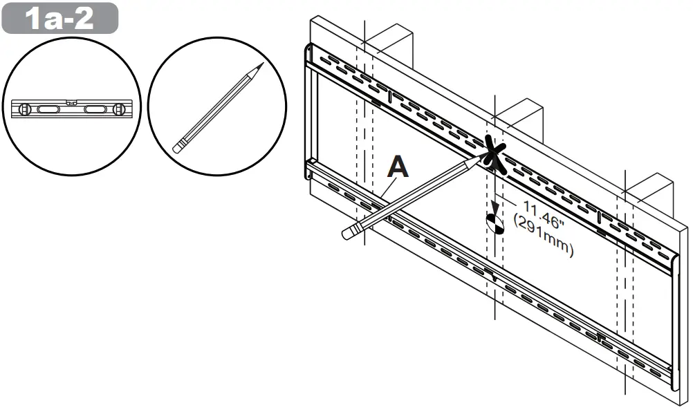 peerless AV SF680P HUB2 Flat TV Wall Mount - Level wallplate