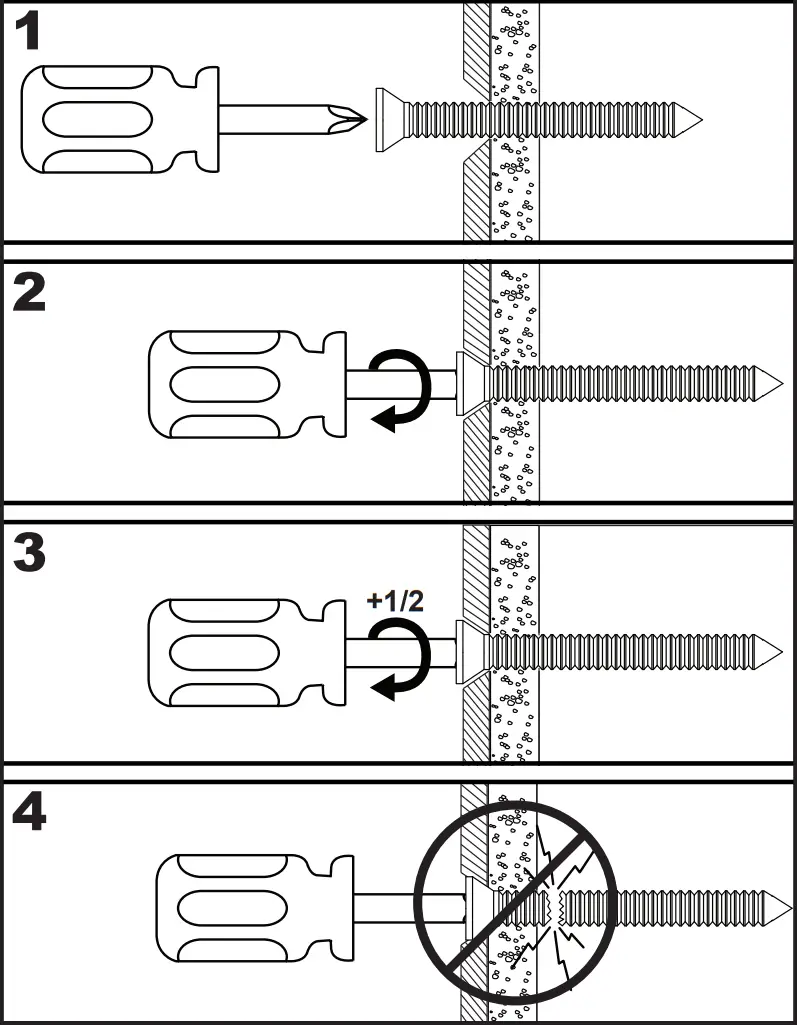peerless AV SF680P HUB2 Flat TV Wall Mount - properly tighten screws