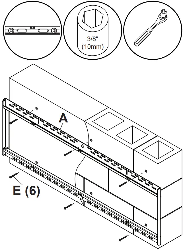 peerless AV SF680P HUB2 Flat TV Wall Mount - using concrete