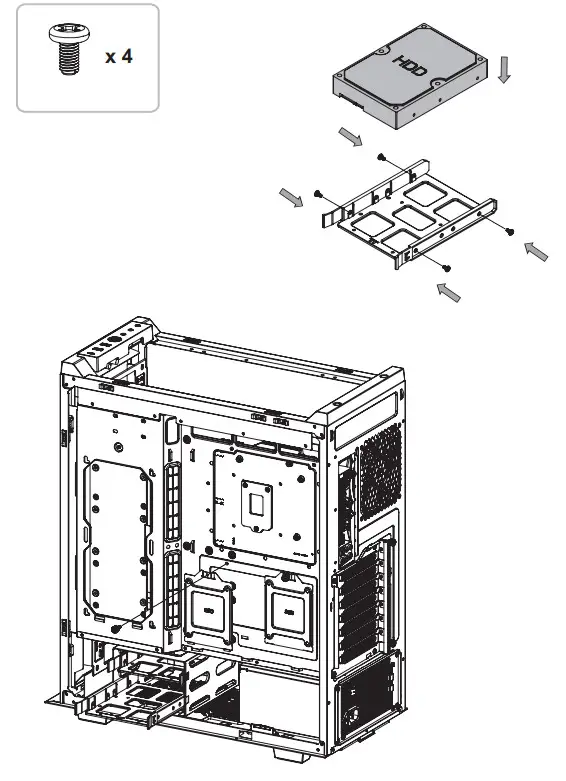 thermaltake Divider 500 TG Air Mid Tower Chassis- HDD Installation