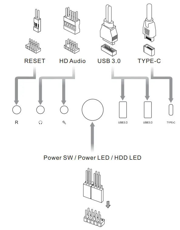 thermaltake Divider 500 TG Air Mid Tower Chassis- IO Connection