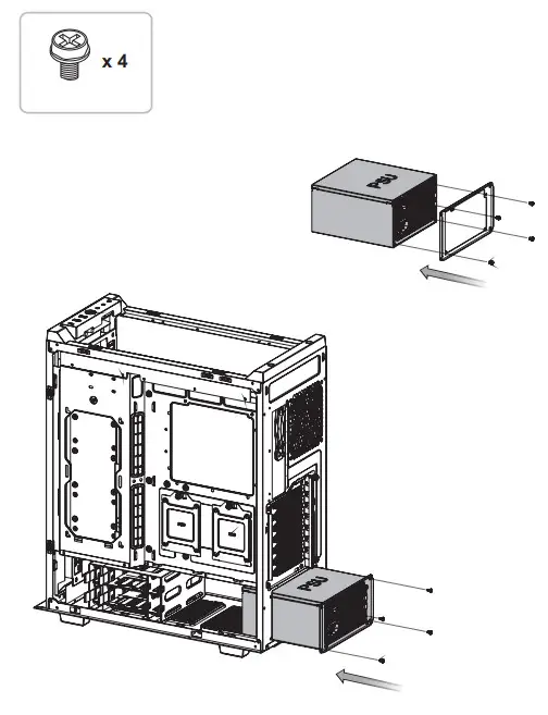 thermaltake Divider 500 TG Air Mid Tower Chassis- Power Supply