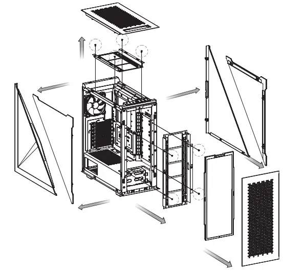 thermaltake Divider 500 TG Air Mid Tower Chassis- Remove Components