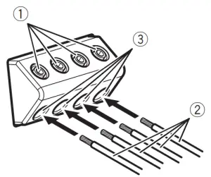 Connect wire to terminal