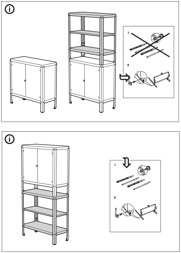 IKEA KOLBJÖRN Shelving Unit in Outdoor Green installation 1