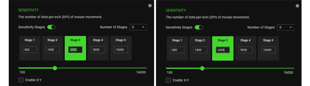 Adjust the DPI setting