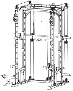FRENCH FITNESS FSR10 Multi Cable Functional Smith Rack Machine