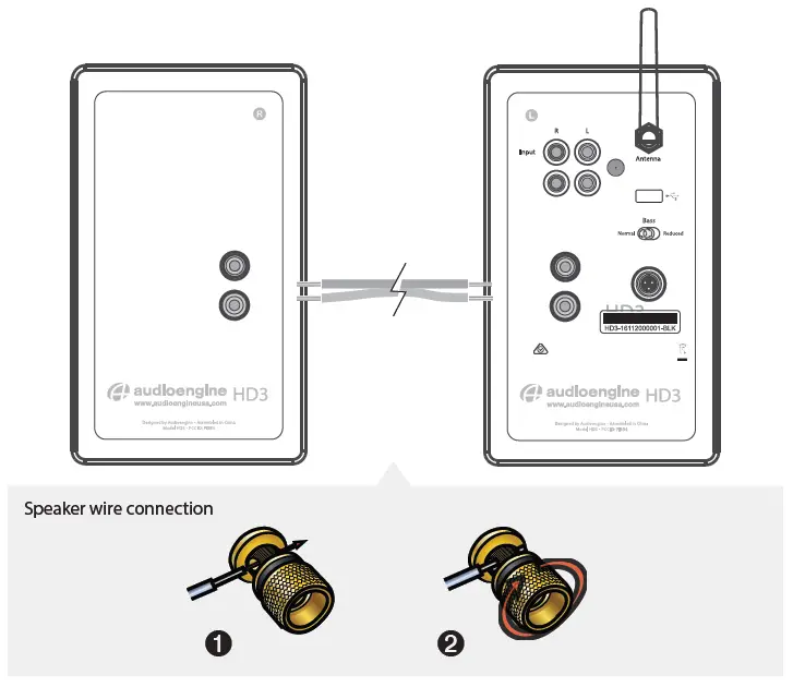 Connect the speaker wire