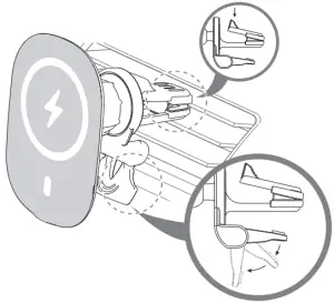 Attach clamp to car vent