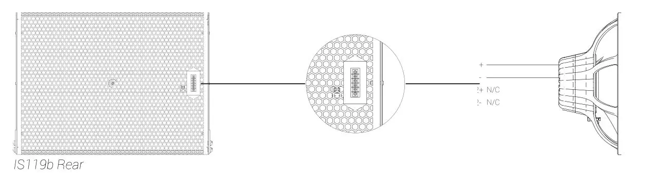 ADAMSON IS-Series IS119 Sub-Compact Subwoofer - Wiring 2